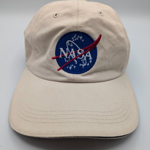 NASA Other - Beige NASA Hat Triangle Sport Headwear Embroidered Logo